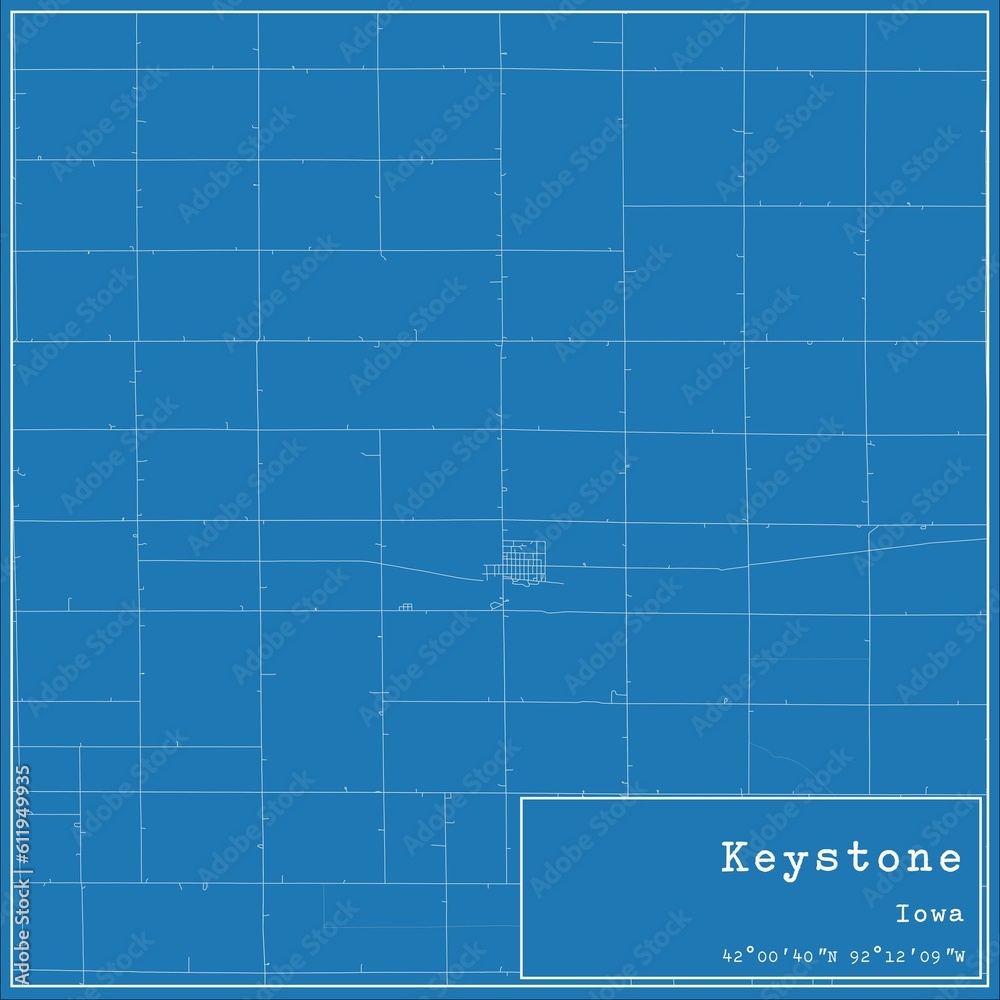 Blueprint US city map of Keystone, Iowa. Blueprint US city map of Keystone, Iowa.