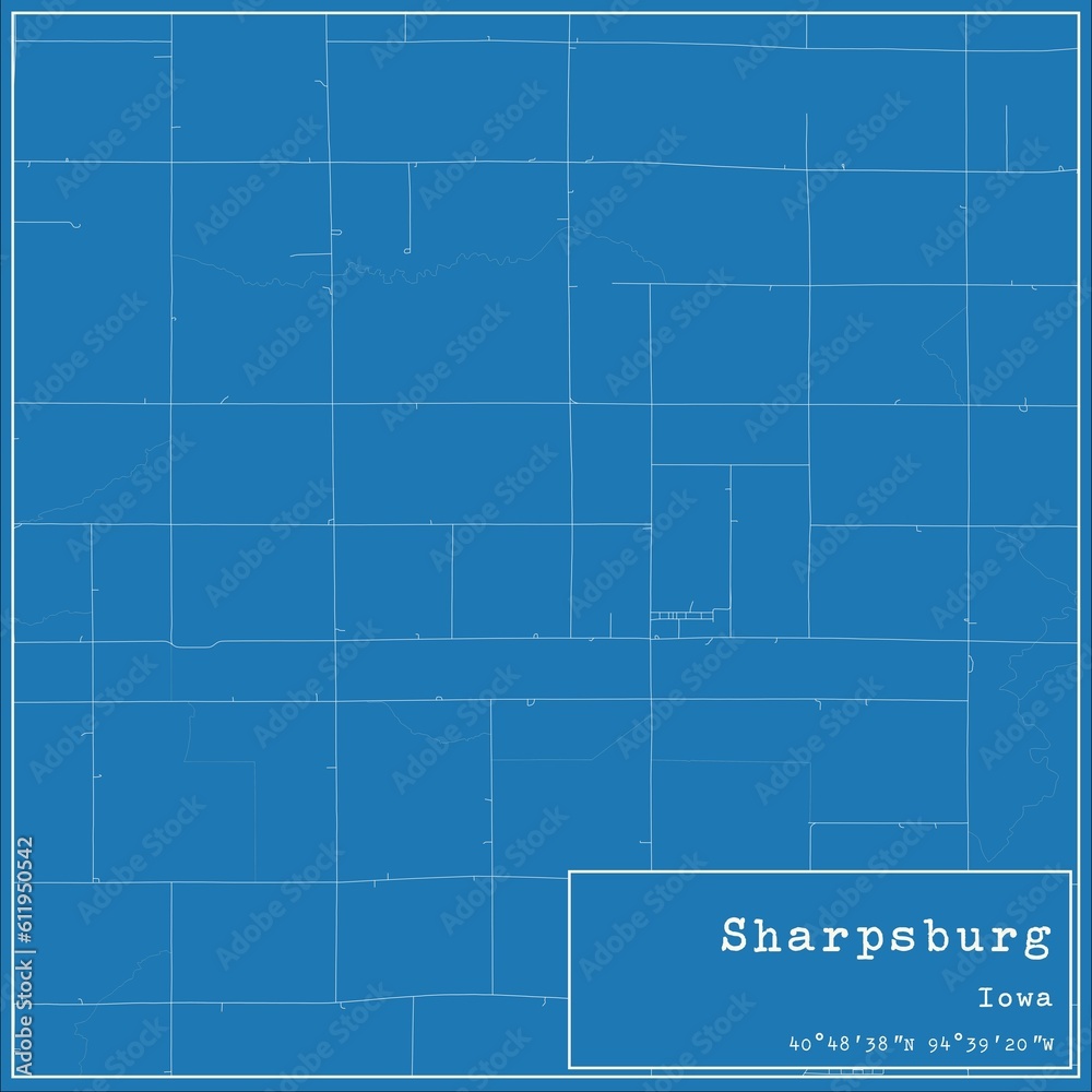 Blueprint US city map of Sharpsburg, Iowa. Blueprint US city map of Sharpsburg, Iowa.