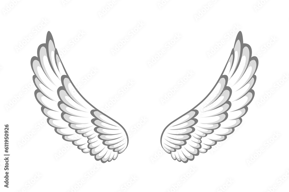 Obraz premium angel wings icon vector 
