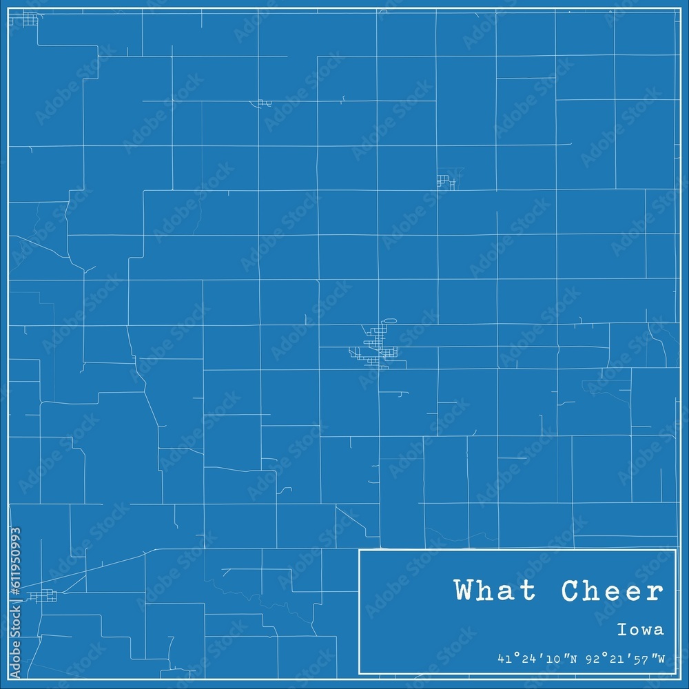 Blueprint US city map of What Cheer, Iowa. Blueprint US city map of What Cheer, Iowa.