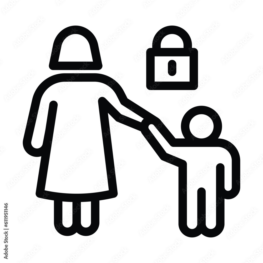 parental control line icon illustration vector graphic parental control line icon illustration vector graphic