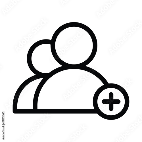 friend request line icon illustration vector graphic