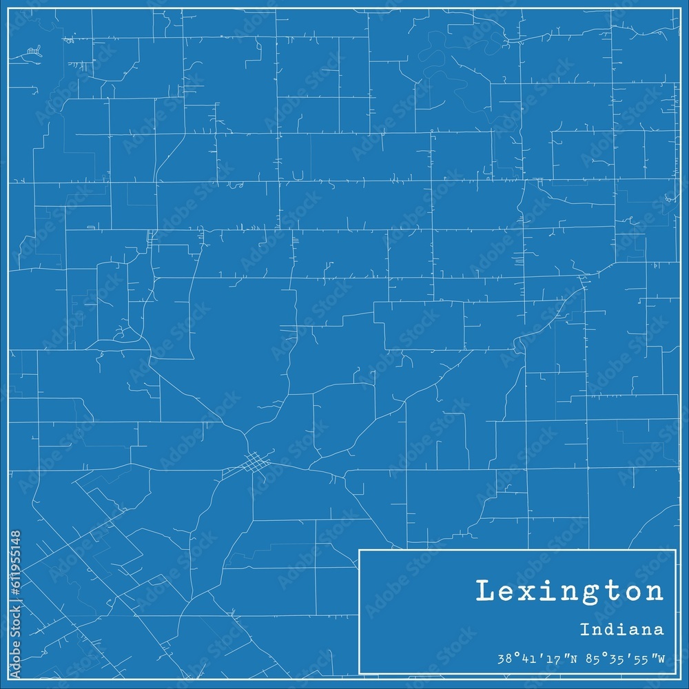 Blueprint US city map of Lexington, Indiana. Blueprint US city map of Lexington, Indiana.