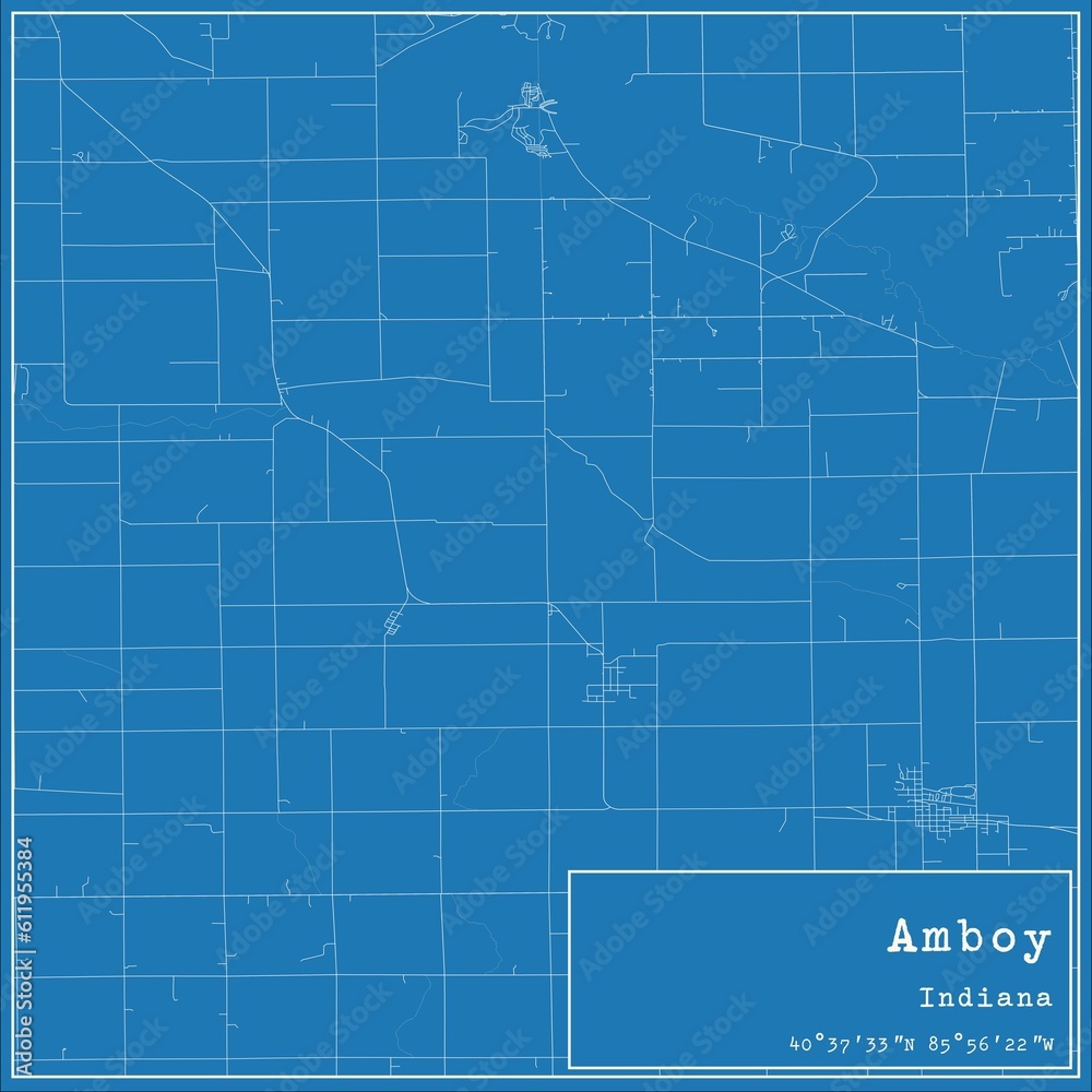 Blueprint US city map of Amboy, Indiana. Blueprint US city map of Amboy, Indiana.