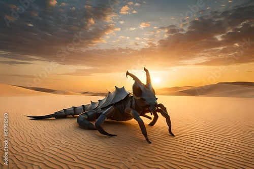 scorpion on sunset