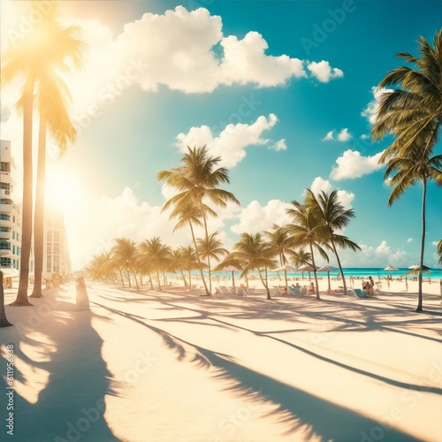palm trees on the beach © CreativeDaniel