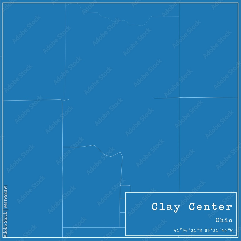 Blueprint US city map of Clay Center, Ohio. Blueprint US city map of Clay Center, Ohio.