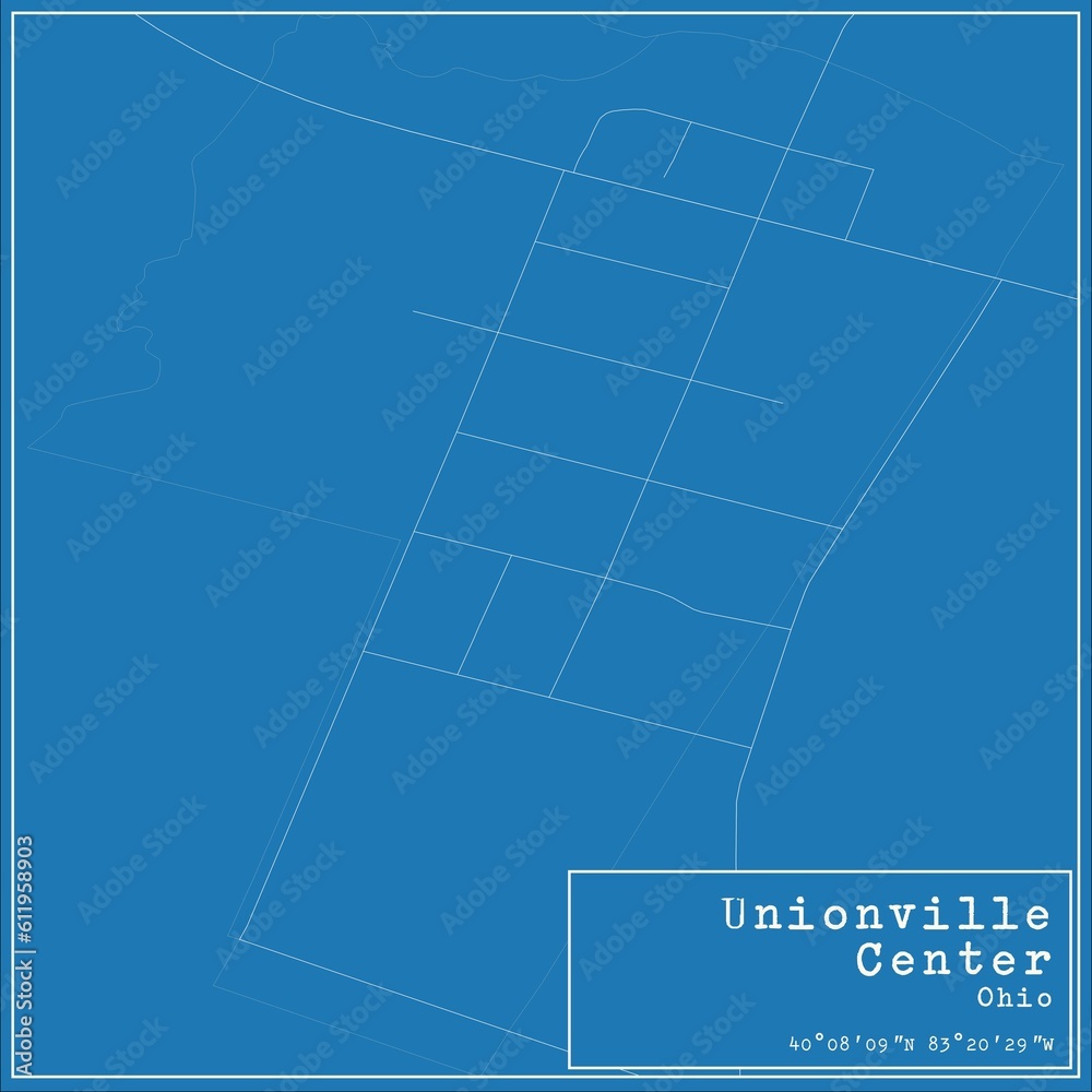 Blueprint US city map of Unionville Center, Ohio. Blueprint US city map of Unionville Center, Ohio.
