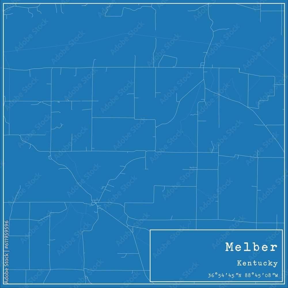 Blueprint US city map of Melber, Kentucky. Blueprint US city map of Melber, Kentucky.