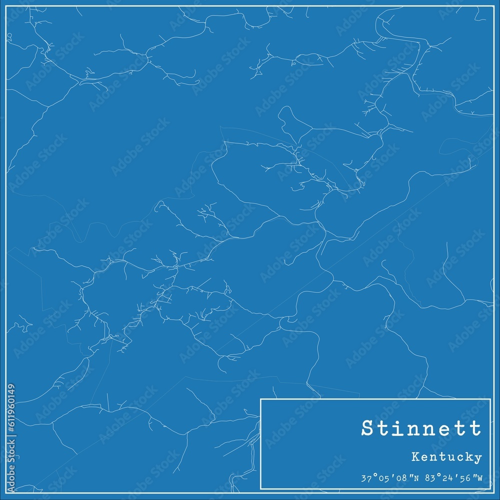 Blueprint US city map of Stinnett, Kentucky. Blueprint US city map of Stinnett, Kentucky.