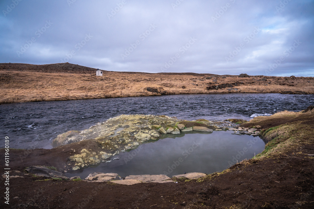 wild hot spring in iceland