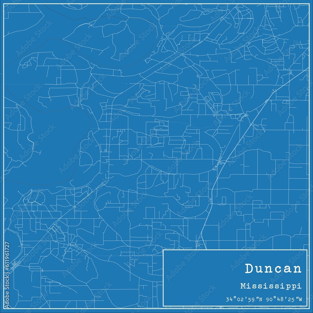 Blueprint US city map of Duncan, Mississippi. Blueprint US city map of Duncan, Mississippi.
