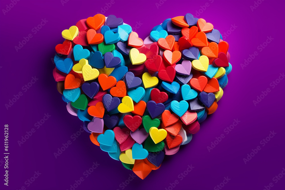 colorful heart shape colorful heart shape