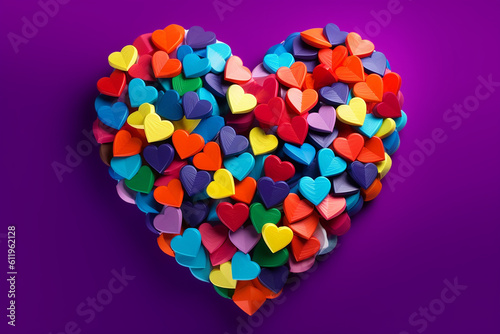 colorful heart shape