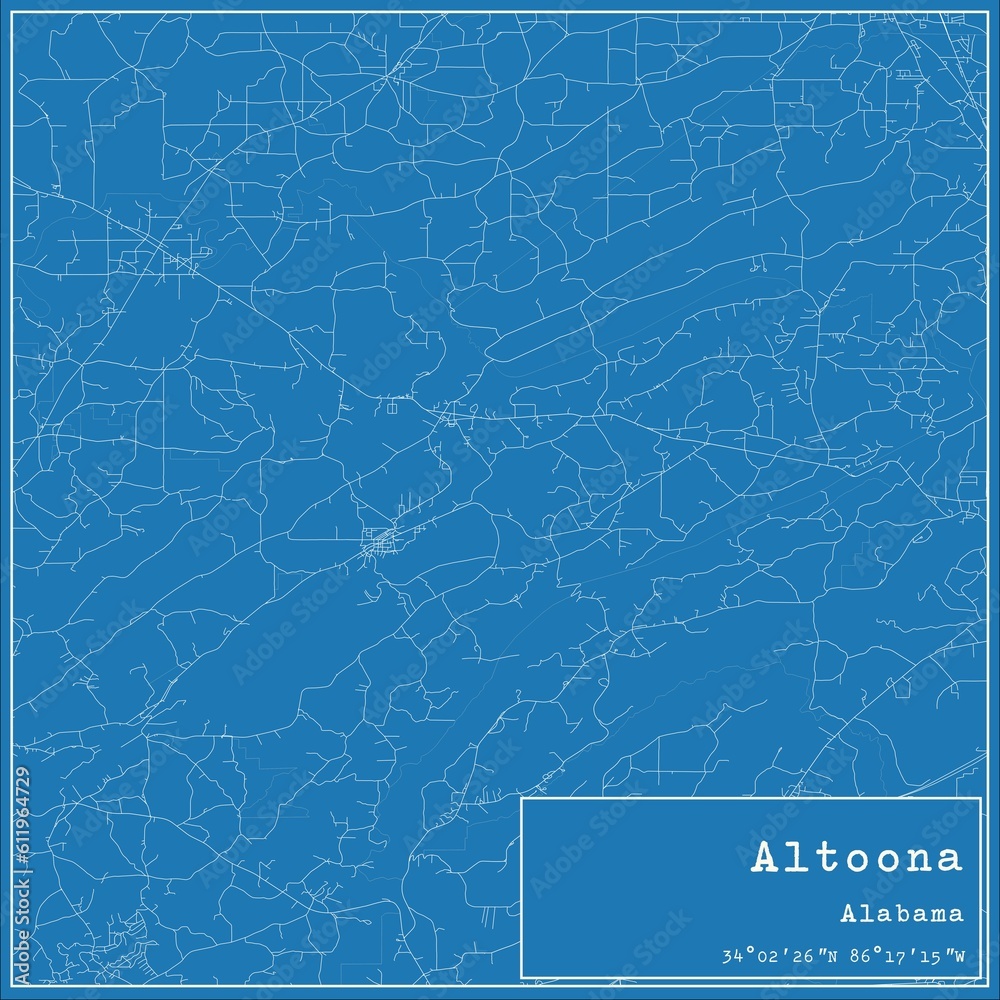 Blueprint US city map of Altoona, Alabama. Blueprint US city map of Altoona, Alabama.