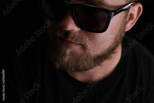 Portrait of a serious bearded man