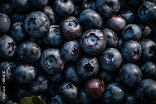 Blueberry background. Generate Ai