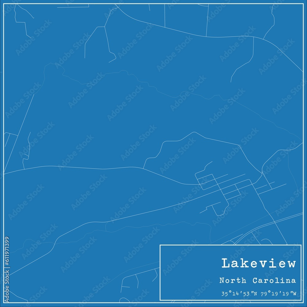 Blueprint US city map of Lakeview, North Carolina. Blueprint US city map of Lakeview, North Carolina.