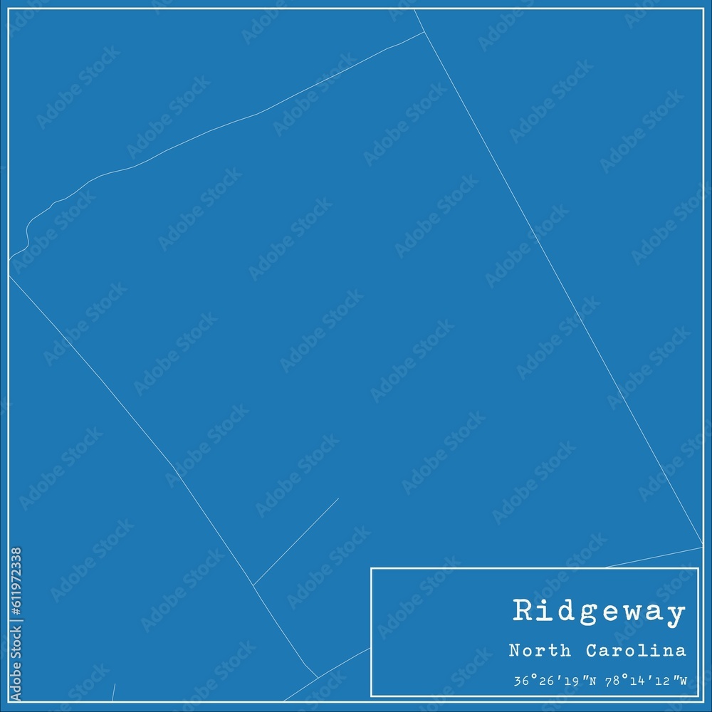 Blueprint US city map of Ridgeway, North Carolina. Blueprint US city map of Ridgeway, North Carolina.