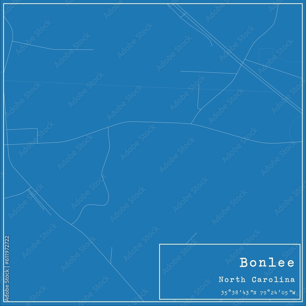 Blueprint US city map of Bonlee, North Carolina. Blueprint US city map of Bonlee, North Carolina.