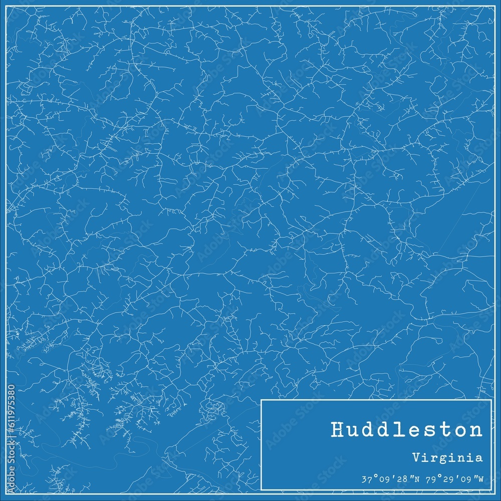 Blueprint US city map of Huddleston, Virginia. Blueprint US city map of Huddleston, Virginia.