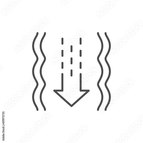 Peristalsis process line outline icon
