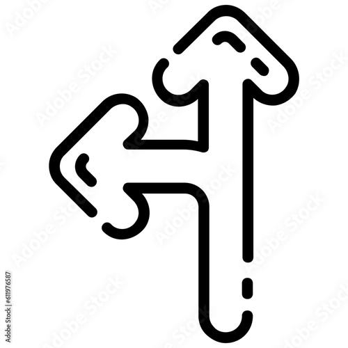 left exit outline vector icon