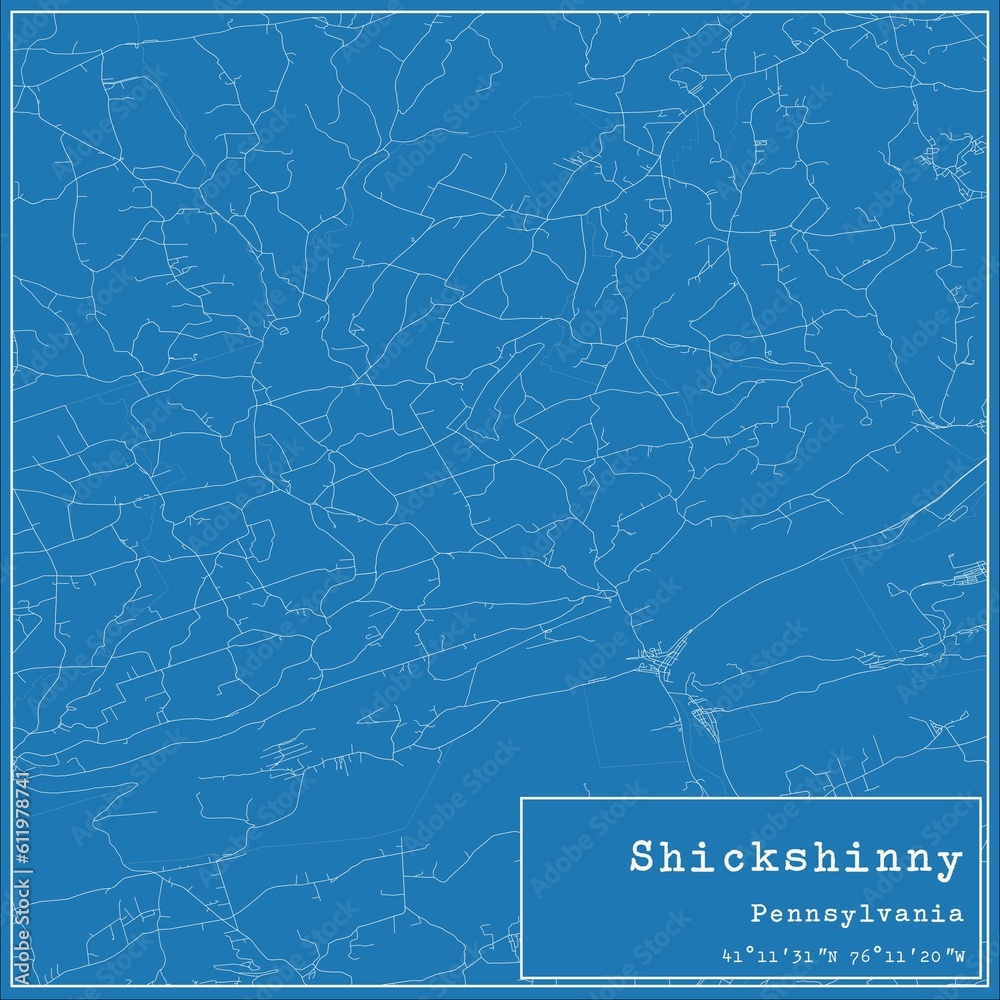 Blueprint US city map of Shickshinny, Pennsylvania. Blueprint US city map of Shickshinny, Pennsylvania.