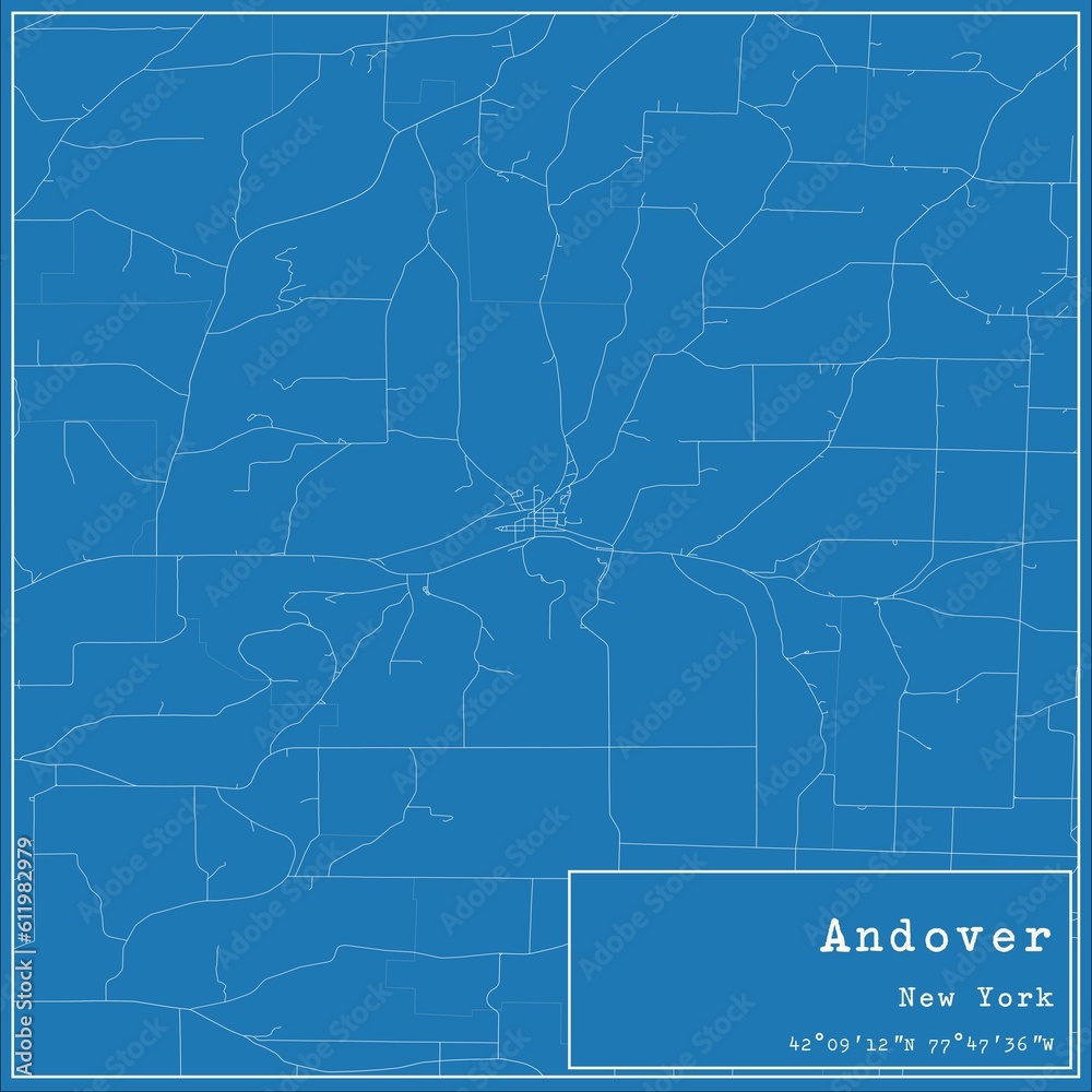 Blueprint US city map of Andover, New York. Blueprint US city map of Andover, New York.