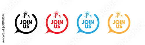 join ussign on white background	