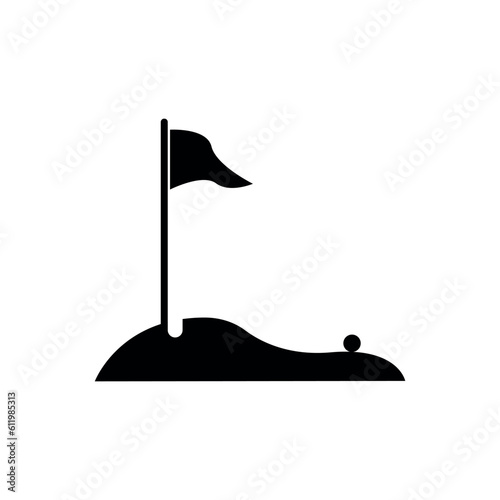 mini golf icon on white background	