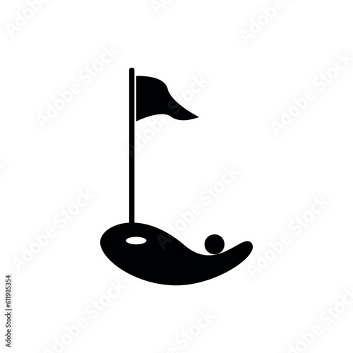 mini golf icon on white background	