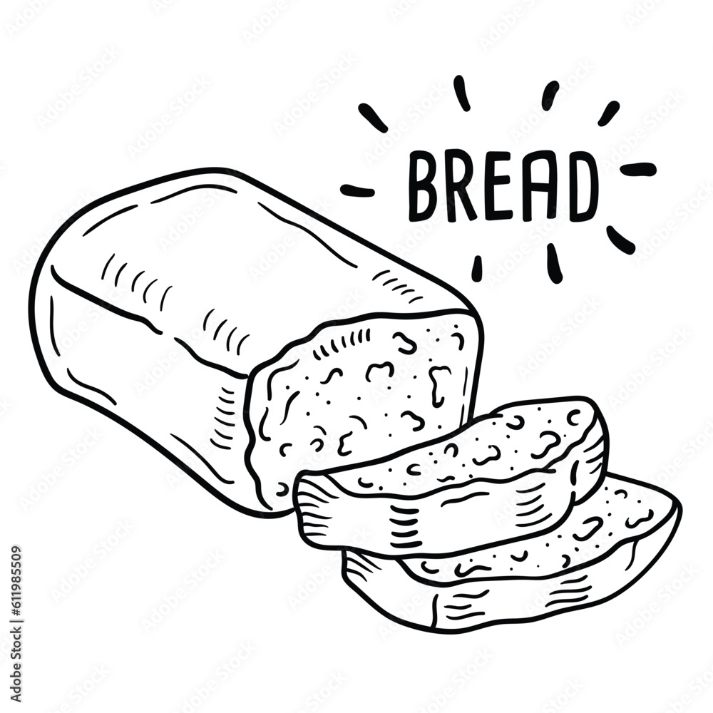 Bread. vector hand drawn illustration Bread. vector hand drawn illustration