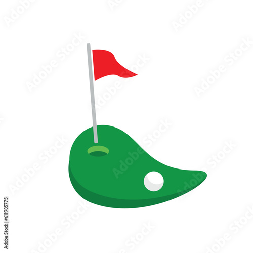 mini golf icon on white background	