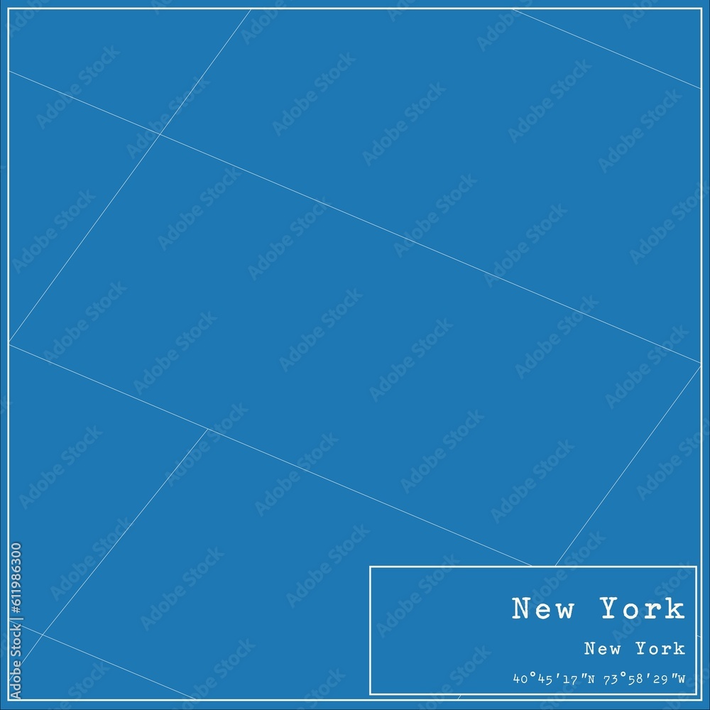 Blueprint US city map of New York, New York. Blueprint US city map of New York, New York.