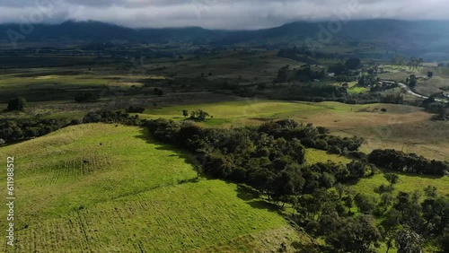 Aerial view of the beautiful valley