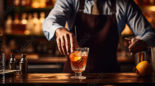 Mixologist Making Craft Cocktail