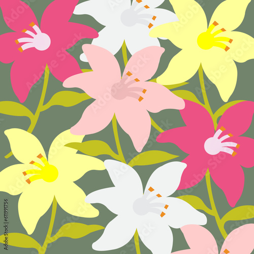 seamless pattern with flowers