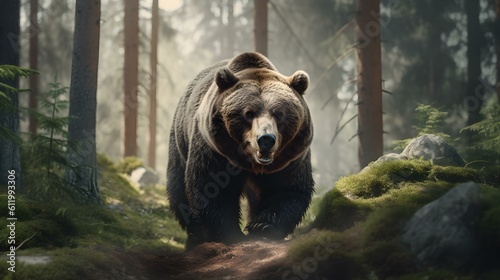 Grizzly Bear in the Forest
