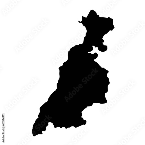 South Ayrshire map, council area of Scotland. Vector illustration. photo