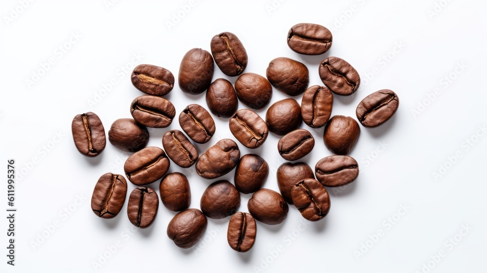 coffee beans in white background coffee beans in white background