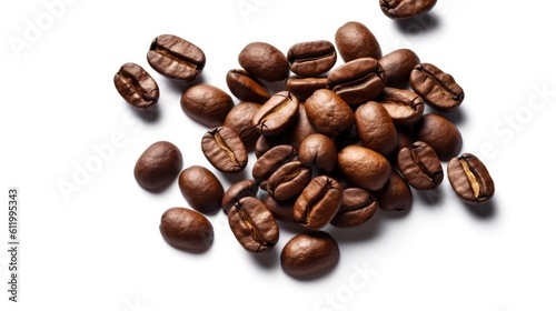 coffee beans in white background