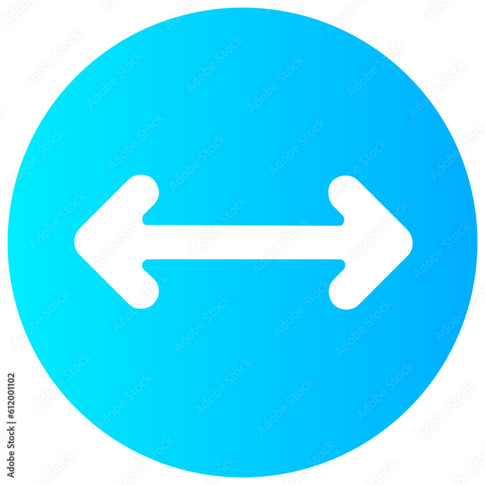 horizontal size arrow round vector icon horizontal size arrow round vector icon