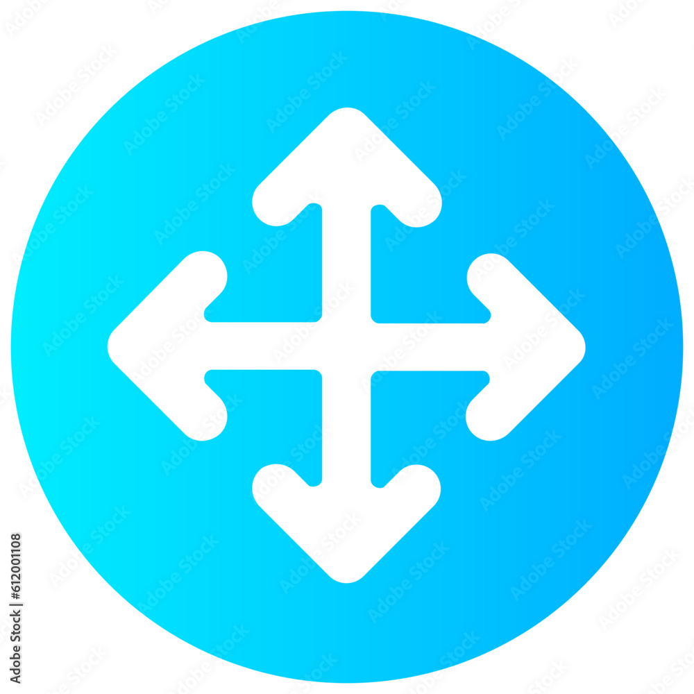 Obraz premium move arrow round vector icon
