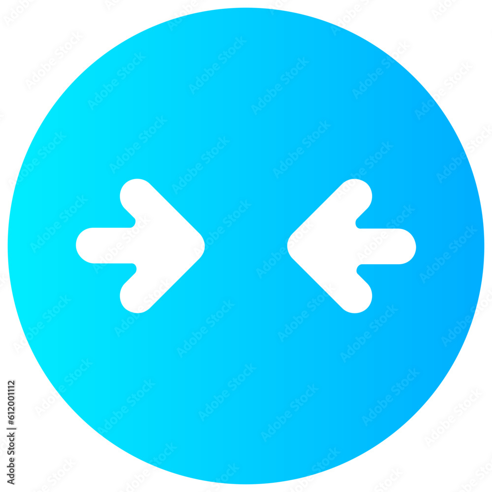 horizontal contract arrow round vector icon horizontal contract arrow round vector icon