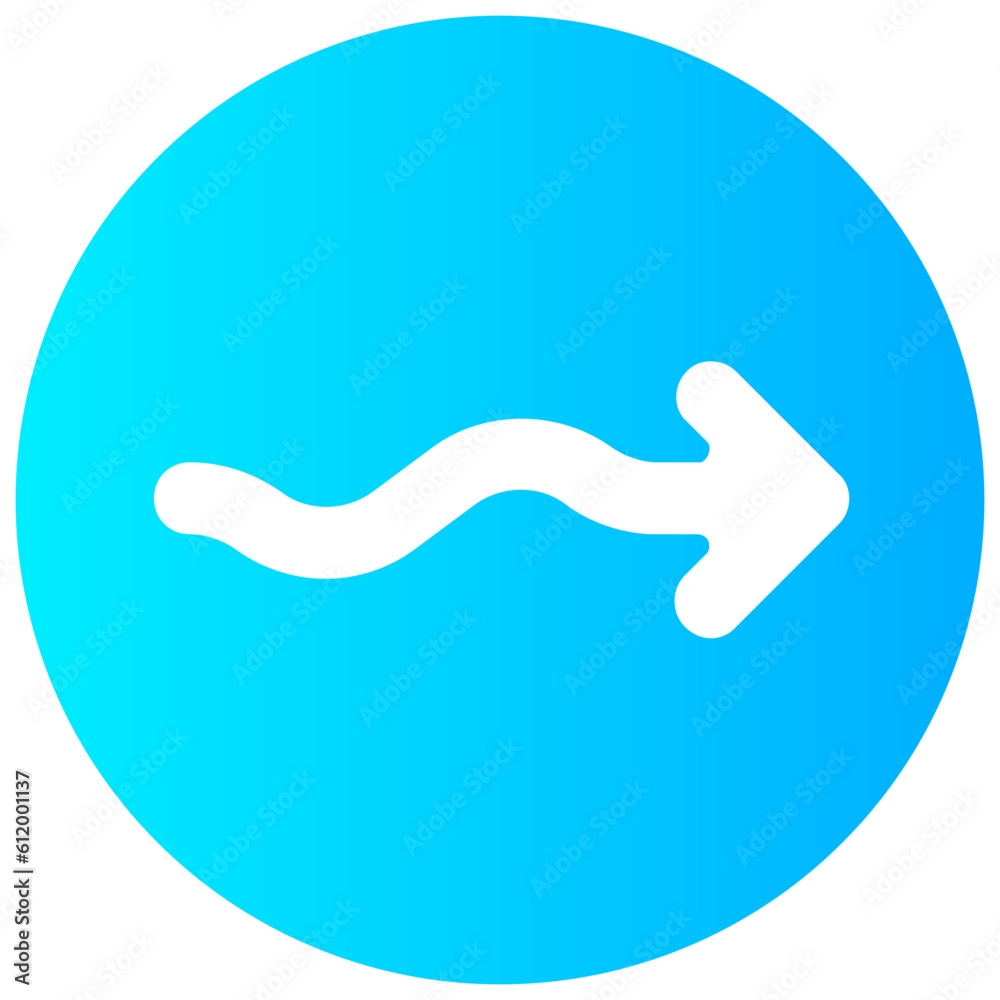 zigzag right arrow round vector icon zigzag right arrow round vector icon
