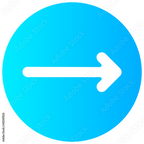 right arrow round vector icon