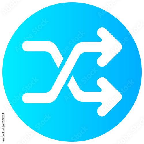 random arrow round vector icon