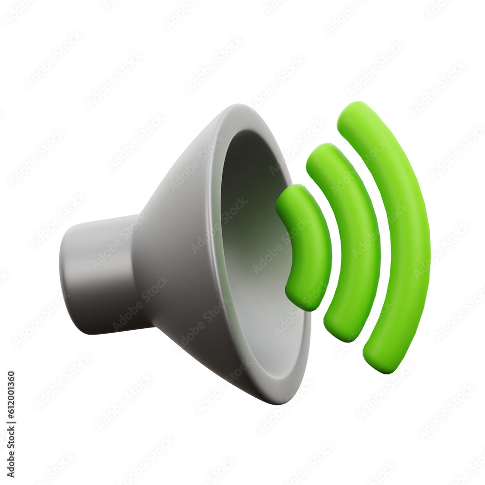 3D Sound Icon User Interface Illustration 3D Sound Icon User Interface Illustration