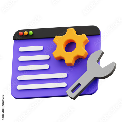 3D Setting Page User Interface Illustration